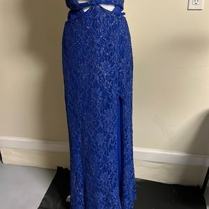 Prom style -Blue sparkly ball gown (price reduced for prom season budgets)
